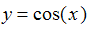 y = cos(x)