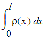 Int(rho(x),x = 0 .. l)