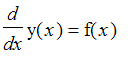 diff(y(x),x) = f(x)