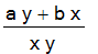 (a*y+b*x)/x/y