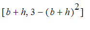 [b+h, 3-(b+h)^2]