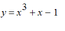 y = x^3+x-1