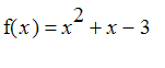 f(x) = x^2+x-3