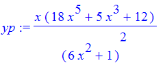 yp := x*(18*x^5+5*x^3+12)/(6*x^2+1)^2
