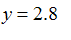 y = 2.8