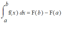 Int(f(x),x = a .. b) = F(b)-F(a)