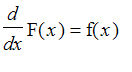 diff(F(x),x) = f(x)