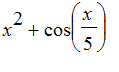 x^2+cos(x/5)
