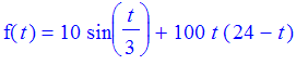 f(t) = 10*sin(t/3)+100*t*(24-t)