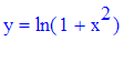 y = ln(1+x^2)