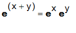exp(x+y) = exp(x)*exp(y)