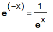 exp(-x) = 1/exp(x)