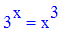 3^x = x^3
