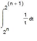 Int(1/t,t = 2^n .. 2^(n+1))