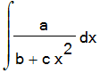 Int(a/(b+c*x^2),x)