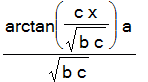 1/(b*c)^(1/2)*arctan(c*x/(b*c)^(1/2))*a