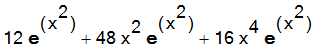 12*exp(x^2)+48*x^2*exp(x^2)+16*x^4*exp(x^2)