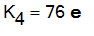 K[4] = 76*exp(1)