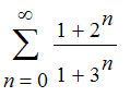 Sum((1+2^n)/(1+3^n),n = 0 .. infinity)
