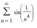 Sum(sin(1/(n^4)),n = 1 .. infinity)