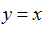 y = x