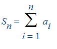 S[n] = Sum(a[i],i = 1 .. n)
