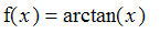 f(x) = arctan(x)