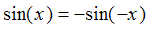 sin(x) = -sin(-x)