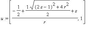 u := vector([(-1/2+1/2*sqrt((2*s-1)^2+4*r^2)+s)/r, ...