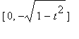 [0, -sqrt(1-t^2)]