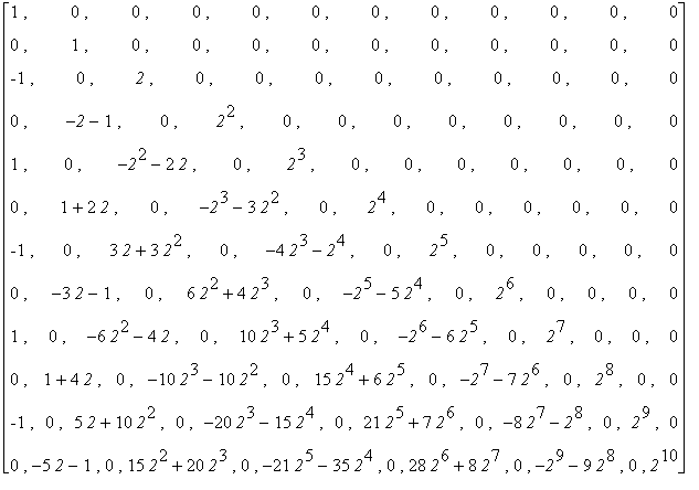 matrix([[1, 0, 0, 0, 0, 0, 0, 0, 0, 0, 0, 0], [0, 1...