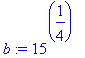 b := 15^(1/4)