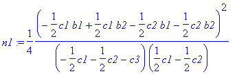 n1 := 1/4*(-1/2*c1*b1+1/2*c1*b2-1/2*c2*b1-1/2*c2*b2...