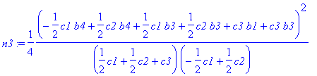 n3 := 1/4*(-1/2*c1*b4+1/2*c2*b4+1/2*c1*b3+1/2*c2*b3...