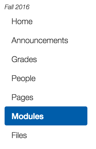 Canvas menu, pick Modules