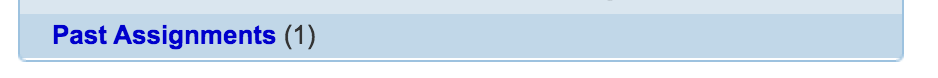 past assignments at the bottom of the assignment list