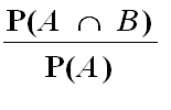 P(`intersect`(A,B))/P(A)
