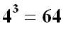 4^3 = 64