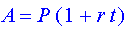 A = P*(1+r*t)
