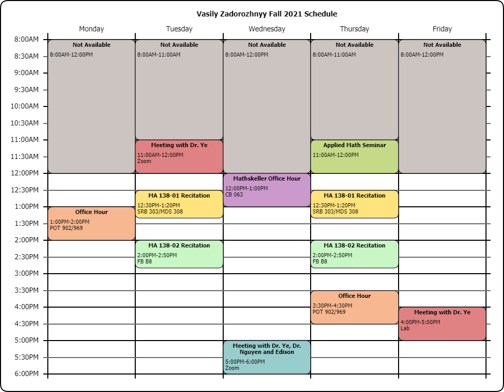 Schedule