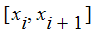 [x[i], x[i+1]]