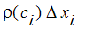 rho(c[i])*Delta*x[i]