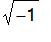 sqrt(-1)