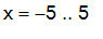 x = -5 .. 5