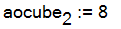 aocube[2] := 8