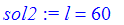 sol2 := l = 60