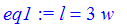 eq1 := l = 3*w