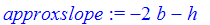 approxslope := -2*b-h