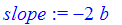 slope := -2*b