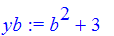 yb := b^2+3